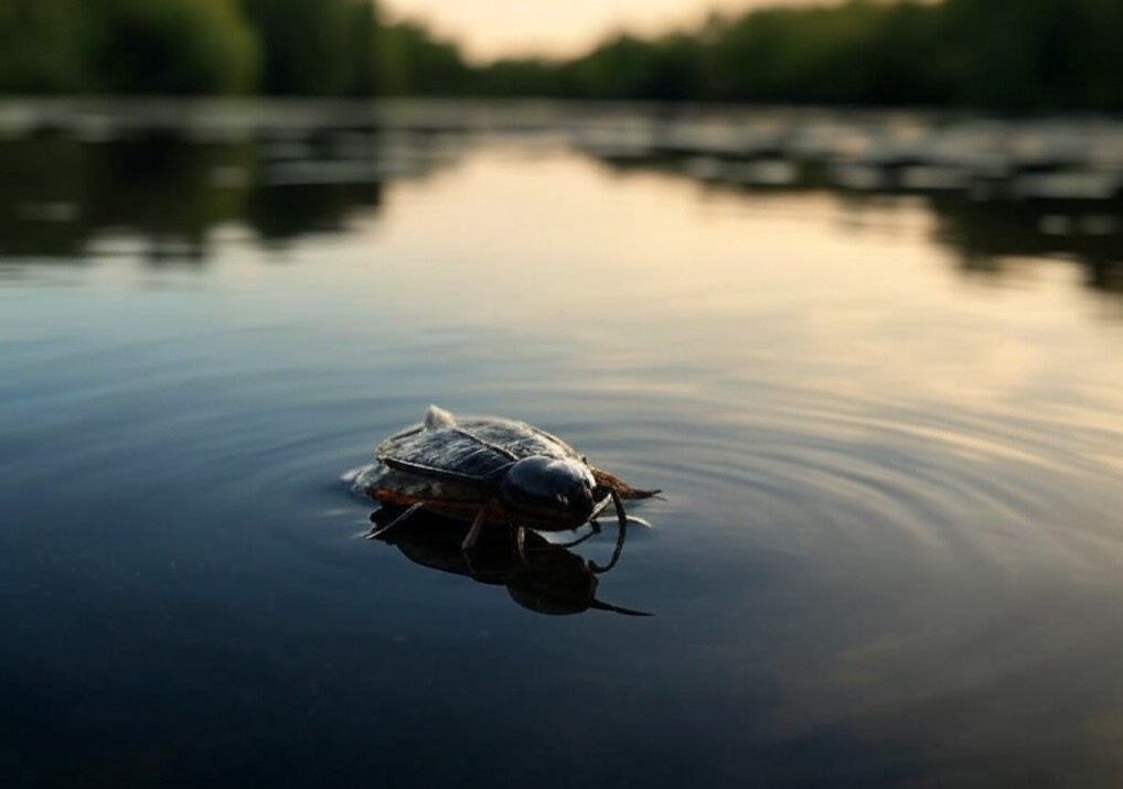 Waterbugs are a common sight in the summer Waterbug on the water
