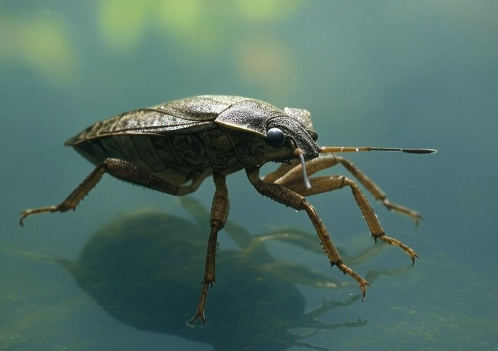Be free of waterbugs A water bug in water