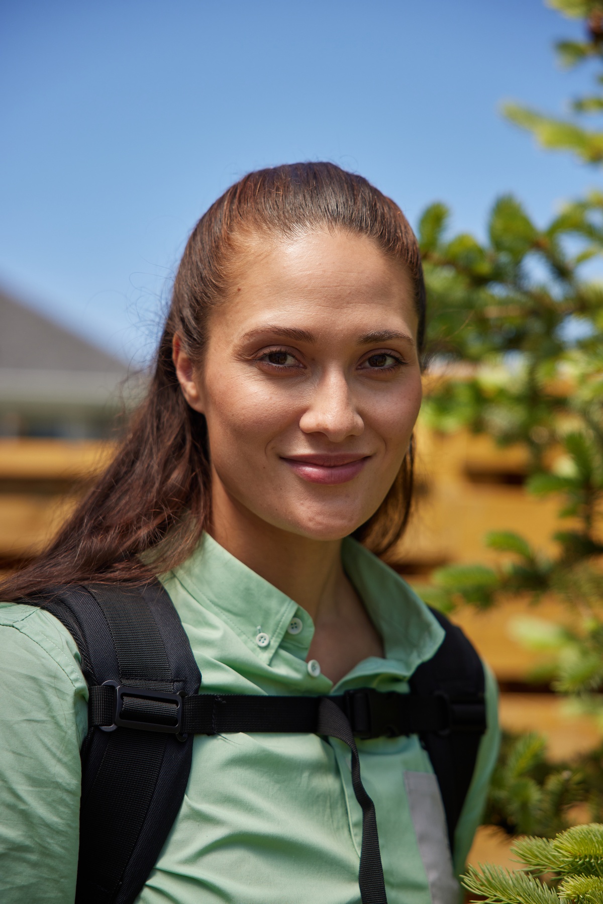 Pest Control Service Pro Smiling Outdoors Close up of service pro smiling outside